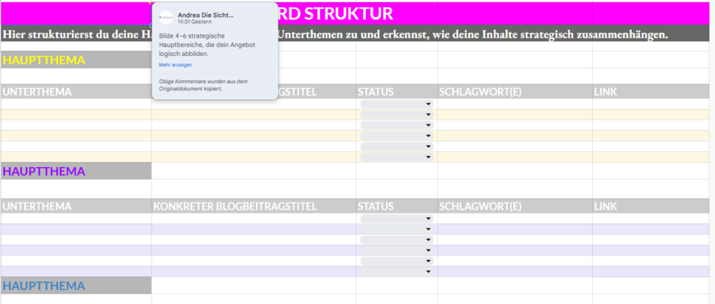 Blog-Buddy Basic: Hauptthemen und Blogbeiträge in einer Content-Struktur ordnen