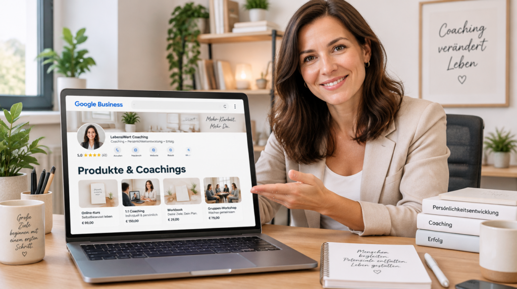 Google Unternehmensseite einer Coachin